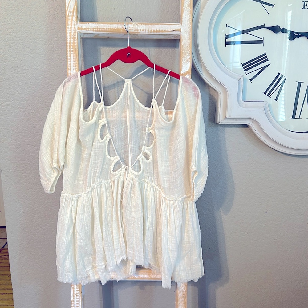 Free People Delicate Gauze Top